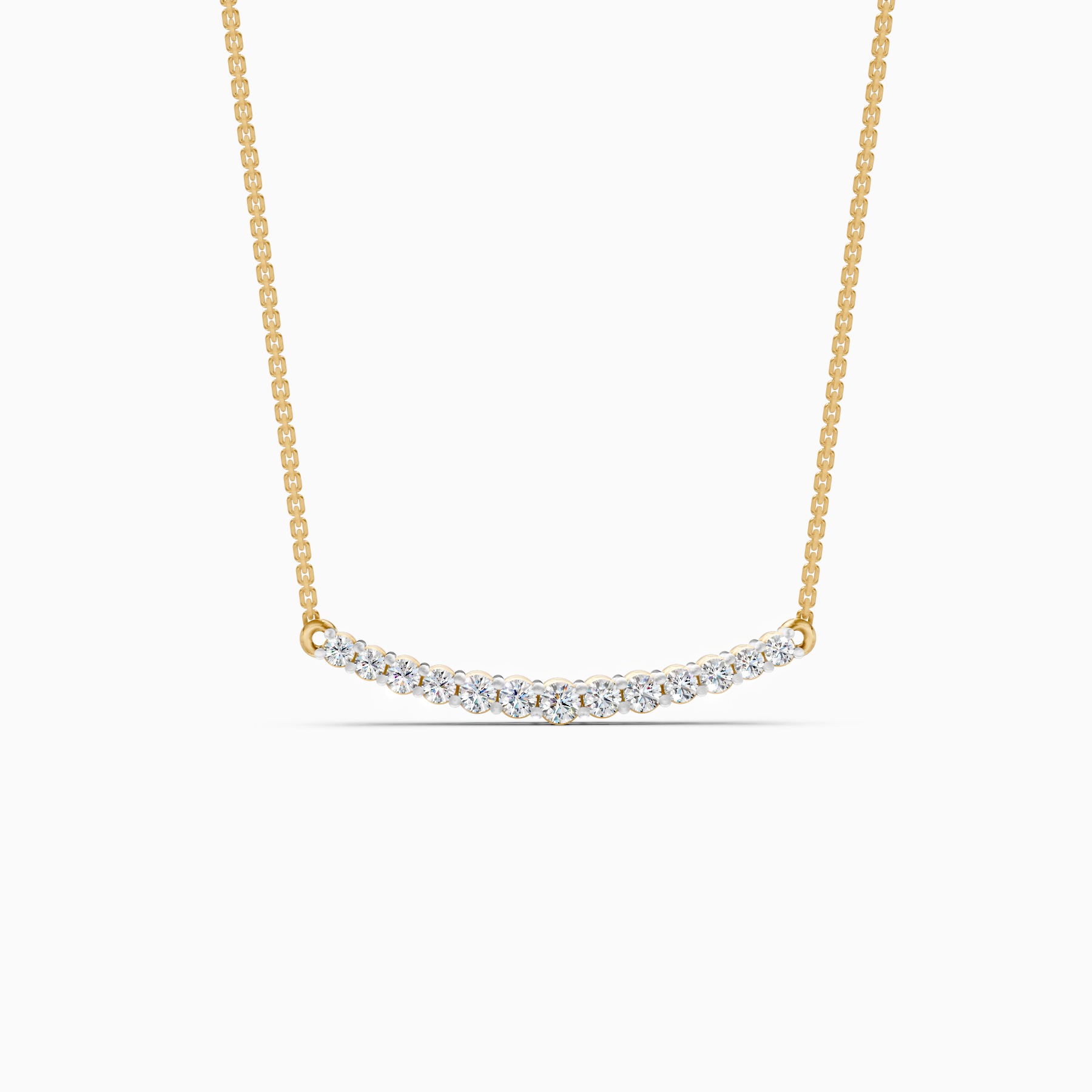Dainty Lab Grown Diamond Bar Necklace